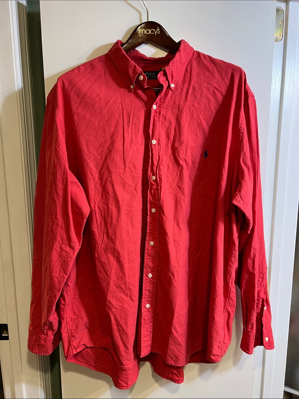 Polo by Ralph Lauren Red Button-Down Casual Shirt